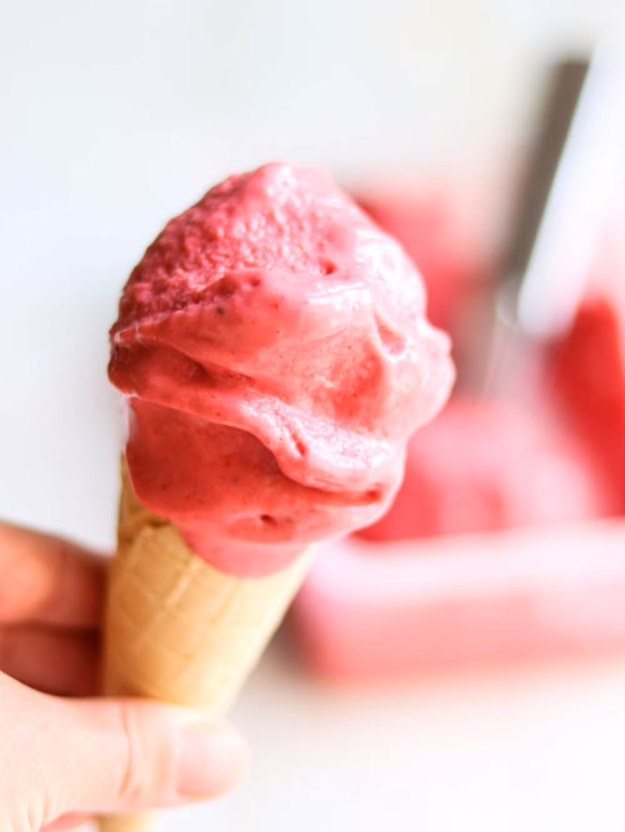Wegańskie lody truskawkowe w Thermomix