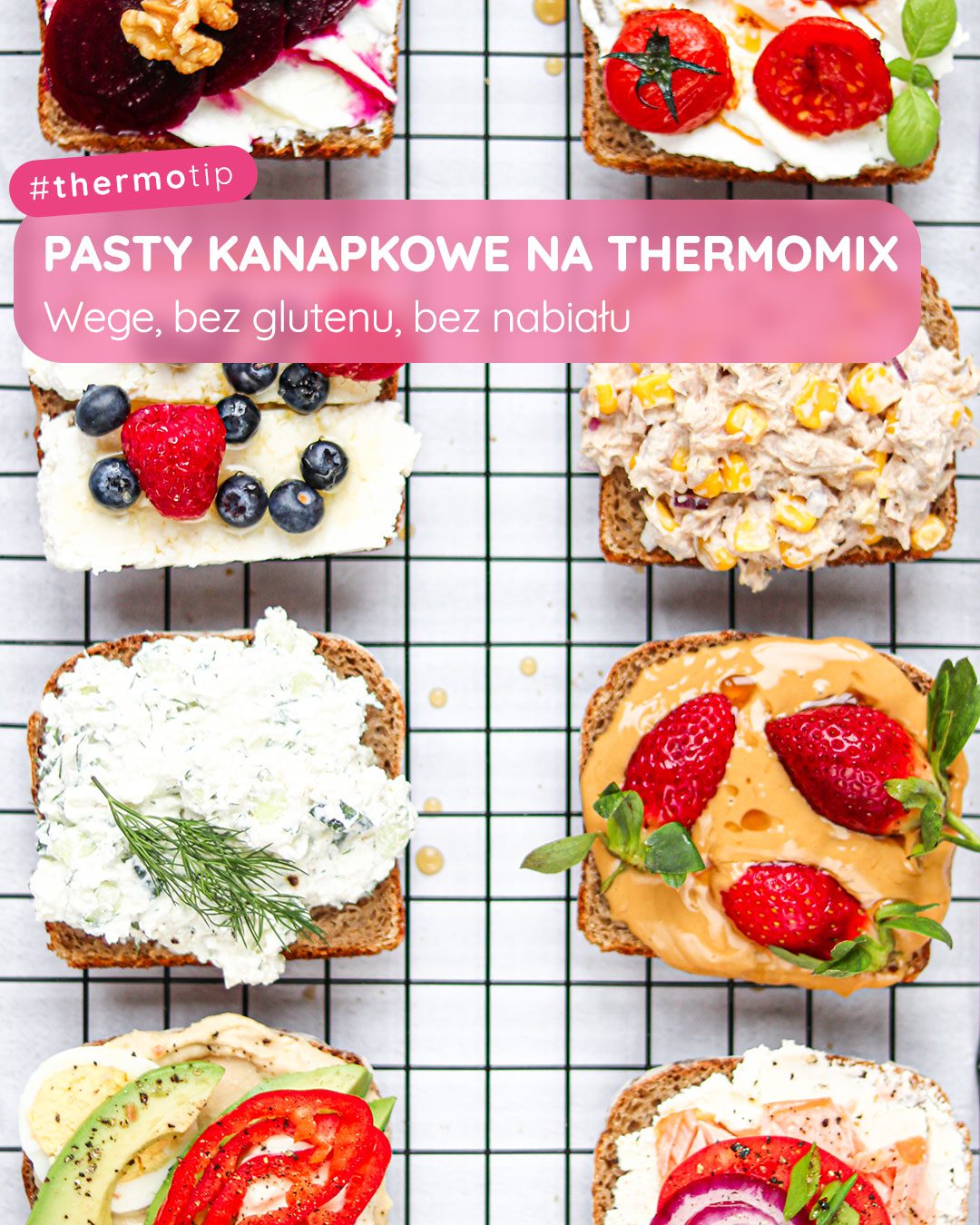 Pasty kanapkowe na Thermomix – wege, bez glutenu, bez nabiału