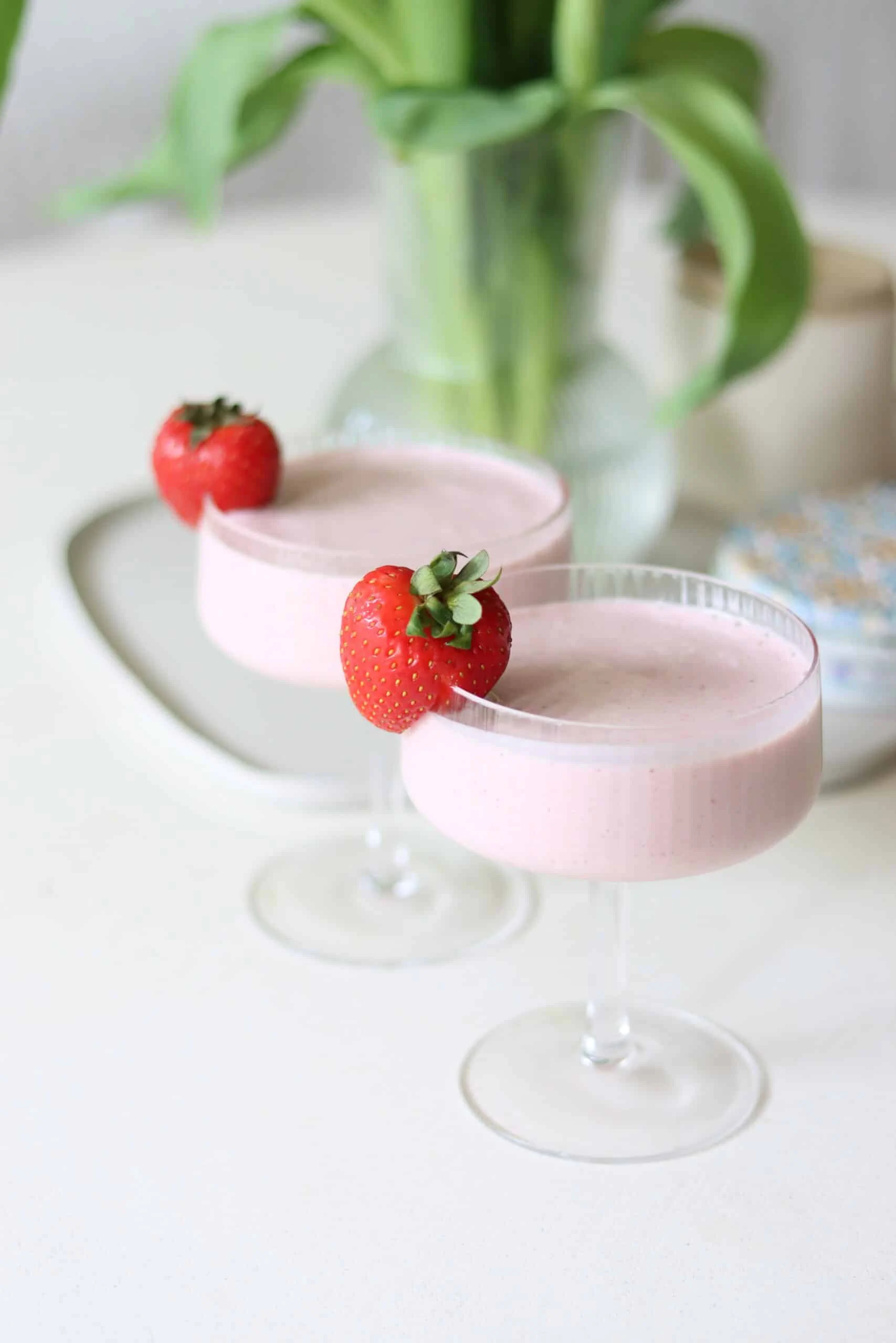 Proteinowy pudding truskawkowy